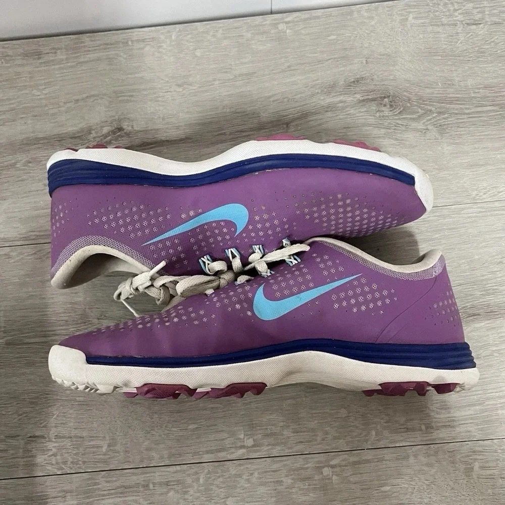 Nike Lunar Empress Golf Shoes Womens 8.5 Purple Blue Spikeless 628537-500